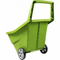 PROSPERPLAST Chariot De Jardin Sur Roues Capacité 95L Vert 79,9 X 59,3 X 72,4 Cm - Vert Olive -chariot de jardin Soldes 2024 30806722 3