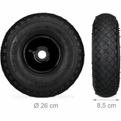 Relaxdays Roue De Brouette Caoutchouc 100 Kg, Lot De 2, Roue De Rechange, Pour Axe De 25 Mm, 3.00-4, Noir 9 Relaxdays Roue De Brouette Caoutchouc 100 Kg, Lot De 2, Roue De Rechange, Pour Axe De 25 Mm, 3.00-4, Noir -chariot de jardin Soldes 2024 31795963 5