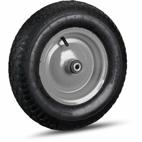 Relaxdays Roue De Brouette Caoutchouc 120 Kg, Roue De Rechange Axe, Caoutchouc Essieu 4.80 4.00-8, 3 Adaptateurs 1 Relaxdays Roue De Brouette Caoutchouc 120 Kg, Roue De Rechange Axe, Caoutchouc Essieu 4.80 4.00-8, 3 Adaptateurs