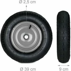 Relaxdays Roue De Brouette Caoutchouc 120 Kg, Roue De Rechange Axe, Caoutchouc Essieu 4.80 4.00-8, 3 Adaptateurs 9 Relaxdays Roue De Brouette Caoutchouc 120 Kg, Roue De Rechange Axe, Caoutchouc Essieu 4.80 4.00-8, 3 Adaptateurs -chariot de jardin Soldes 2024 31798233 5