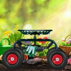 Relaxdays 2 Roues Pour Diable 4.1/3.5-4, De Rechange Avec Air, Axe De 16 Mm, Jusqu’à 136 Kg, 260 X 85 Mm, Noir-rouge -chariot de jardin Soldes 2024 31799214 4