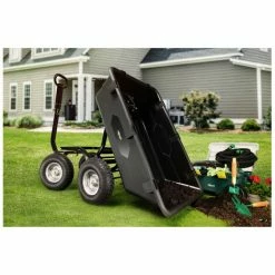 HILLVERT Chariot De Transport Jardin À Main Remorque Inclinable Basculant 550 Kg 150 L - Gris Foncé, Noir 8 HILLVERT Chariot De Transport Jardin À Main Remorque Inclinable Basculant 550 Kg 150 L - Gris Foncé, Noir -chariot de jardin Soldes 2024 31841796 4