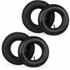 Relaxdays Roue De Brouette Avec Chambre à Air, Lot De 2 Pneus De Rechange 3.50-6, Pneumatiques, Jusqu’à 136 Kg, Noir