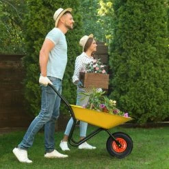 Relaxdays Roue De Brouette Avec Chambre à Air, Lot De 2 Pneus De Rechange 3.50-6, Pneumatiques, Jusqu’à 136 Kg, Noir -chariot de jardin Soldes 2024 31842179 3