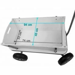 Varan Motors - TC1812M Chariot Wagon Pour Enfant, Chariot De Transport En Bois Avec Bâche, Charge 180Kg Max. - Rouge -chariot de jardin Soldes 2024 325026 3