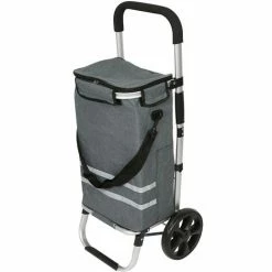 SKECTEN Caddie De Courses, Chariot De Courses, Pliable, Polyvalent, Sac Amovible, Roulettes, Solide, Gris -chariot de jardin Soldes 2024 33222367 5