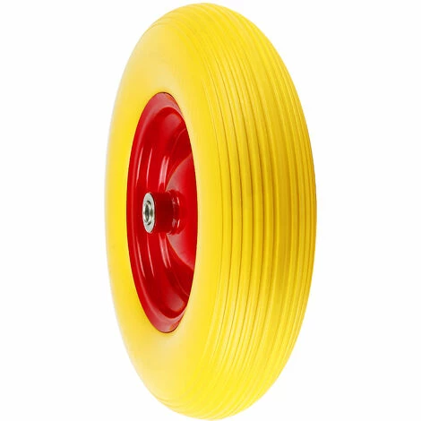 DAZHOM Roue De Secours PU Anti-coup De Couteau Jaune 4.00-8 Avec Arbre 3 DAZHOM Roue De Secours PU Anti-coup De Couteau Jaune 4.00-8 Avec Arbre – Image 3