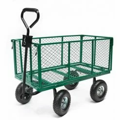 TERRE JARDIN Chariot De Jardin Métal Pliable XXL