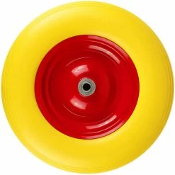 OOBEST Roue Pour Brouette Avec Axe PU Solide 4.00-8 390 Mm