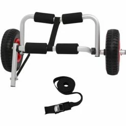 ASUPERMALL Chariot De Kayak Pliable Leger Portatif, Chariot De Remorque De Transport De Chariot De Chariot De Chariot, Roues Detachables