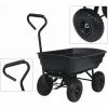 VidaXL Chariot à Main à Bascule De Jardin 300 Kg 75 L Noir