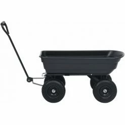 VidaXL Chariot à Main à Bascule De Jardin 300 Kg 75 L Noir -chariot de jardin Soldes 2024 35654343 3
