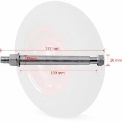 GARDEBRUK Roue De Brouette Anti-crevaison En Mousse PU Avec Axe Inclus Noir Rouge Roue De Remplacement Brouette -chariot de jardin Soldes 2024 35962184 3