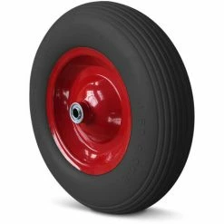 GARDEBRUK Roue De Brouette Anti-crevaison En Mousse PU Avec Axe Inclus Noir Rouge Roue De Remplacement Brouette -chariot de jardin Soldes 2024 35962184 4