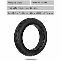HAPPYSHOPPING Pneu De Remplacement Solide De Roue De Pneu De Scooter Avant/arriere De 8,5 Pouces 8 1/2X2 Pour La Planche A Roulettes De Scooter Electrique De Xiaomi Mijia M365 -chariot de jardin Soldes 2024 35980618 3