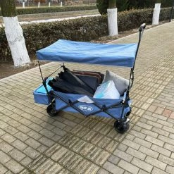 ECHOO Wagon Utilitaire Pliable à Auvent Avec Roues Tout-terrain -chariot de jardin Soldes 2024 36825013 5