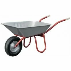 FP Brouette Professionnelle Praktica 85 L.400xD100 Mm Roue Gonflable Jante Tôle D'acier Et Roulement à Billes CAPITO