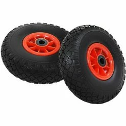 HAPPYSHOPPING Roue De Diable 4 Pcs PU Solide 3.00-4 (260 X 85 Mm) -chariot de jardin Soldes 2024 39451481 4