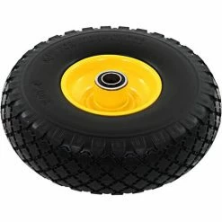 HAPPYSHOPPING Roue De Diable 2 Pcs PU Solide 3.00-4 -chariot de jardin Soldes 2024 39451493 5