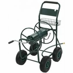 HAPPYSHOPPING Chariot Devidoir Avec Connecteur De Tuyau 1/2" 75 M Acier