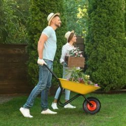 Relaxdays Roue De Brouette Caoutchouc 4.00-6, De Rechange Axe, Increvable, Essieu, 3 Adaptateurs, 100 Kg, Noir-gris -chariot de jardin Soldes 2024 39951185 5