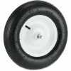 Relaxdays Roue De Brouette Avec Axe 4.80 4.00-8, Pneumatique, Pneu De Rechange, Charge Jusqu’à 120 Kg, Noir Et Blanc