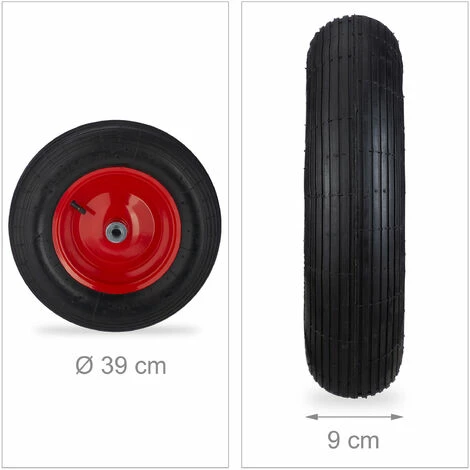 RELAXDAYS Rechange Roue De Brouette 4.80 4.00-8, Avec Air, Roue De Secours, Jante En Acier, Pour Diable, Noir Et Rouge 5 RELAXDAYS Rechange Roue De Brouette 4.80 4.00-8, Avec Air, Roue De Secours, Jante En Acier, Pour Diable, Noir Et Rouge – Image 5