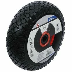 BGS DIY ROUE POUR DIABLE/CHARIOT DE TRANSPORT PU, ROUGE/NOIR 260 Mm