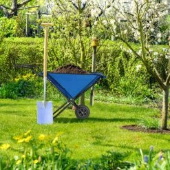 Relaxdays Brouette De Jardin, Avec Roue En Caoutchouc, Acier Et Polyester, 46 Litres, Pliable, HLP : 71x110x62 Cm, Bleue -chariot de jardin Soldes 2024 40317359 3