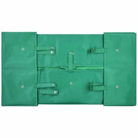 HAPPYSHOPPING Bache De Chariot De Jardin Vert Tissu 4 HAPPYSHOPPING Bache De Chariot De Jardin Vert Tissu â Image 4