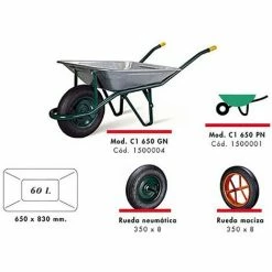 Tube De Roue Pneumatique Brouette De Travail 350X85Mm Theca 1500907