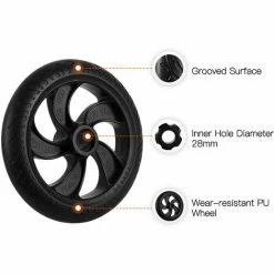 HAPPYSHOPPING 8 Pouces Pneu Solide Scooter Electrique Pneu Solide PU Pneu Amortisseur Pneu 200mm Resistant A L'usure Pneu Non Pneumatique, Modele: Modele A -chariot de jardin Soldes 2024 42296148 4