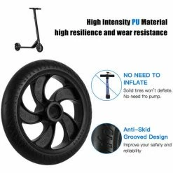 HAPPYSHOPPING 8 Pouces Pneu Solide Scooter Electrique Pneu Solide PU Pneu Amortisseur Pneu 200mm Resistant A L'usure Pneu Non Pneumatique, Modele: Modele A -chariot de jardin Soldes 2024 42296148 5