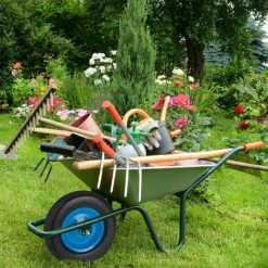 Relaxdays Roue De Brouette 4.80 4.00-8, Pneu En Caoutchouc Plein Avec Jante Acier, Charge 120 Kg, Noir/bleu -chariot de jardin Soldes 2024 43909549 3