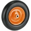 Relaxdays Roue Brouette 4.80 4.00-8 Pneu Rechange Caoutchouc Increvable Jante Acier, Charge 120 Kg, Noir/orange