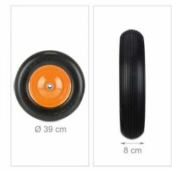 Relaxdays Roue Brouette 4.80 4.00-8 Pneu Rechange Caoutchouc Increvable Jante Acier, Charge 120 Kg, Noir/orange 9 Relaxdays Roue Brouette 4.80 4.00-8 Pneu Rechange Caoutchouc Increvable Jante Acier, Charge 120 Kg, Noir/orange -chariot de jardin Soldes 2024 43909610 5