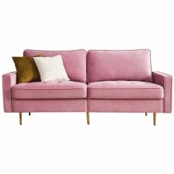 ORGANNICE Canapé Moderne En Tissu Velours 180cm - Rose - Rose -chariot de jardin Soldes 2024 44089267 3