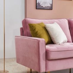 ORGANNICE Canapé Moderne En Tissu Velours 180cm - Rose - Rose -chariot de jardin Soldes 2024 44089267 5