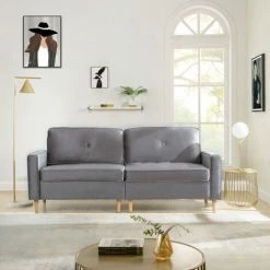 ORGANNICE Canapé 3 Places, Canapé De Salon ， Canapé Moderne Et Confortable, 194 * 76 * 90 - Gris