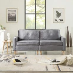 ORGANNICE Canapé 3 Places, Canapé De Salon ， Canapé Moderne Et Confortable, 194 * 76 * 90 - Gris -chariot de jardin Soldes 2024 44089812 3