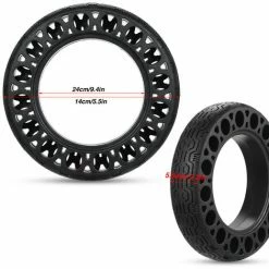 HAPPYSHOPPING 60/70-6.5 Scooter Electrique Pneu Solide En Caoutchouc Nid D'abeille Pneu Antiderapant Amortisseur Pneu Solide Pour Scooter Electrique Ninebot Max G30, Modele: Noir -chariot de jardin Soldes 2024 45564505 4