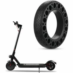 HAPPYSHOPPING 60/70-6.5 Scooter Electrique Pneu Solide En Caoutchouc Nid D'abeille Pneu Antiderapant Amortisseur Pneu Solide Pour Scooter Electrique Ninebot Max G30, Modele: Noir -chariot de jardin Soldes 2024 45564505 5
