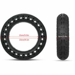 HAPPYSHOPPING Pneu En Nid D'abeille Solide Pour Scooter Electrique 10 X 2,5 Pneu En Caoutchouc A Haute Intensite Pneu Non Pneumatique Amortisseur De Choc Pneu Solide Pour Xiaomi M365, Modele:Noir -chariot de jardin Soldes 2024 45564508 4