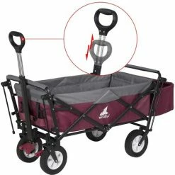WOLTU Chariot De Jardin. Avec Toit à 4 Roues. Capacité De Charge 80kg. Fuschia -chariot de jardin Soldes 2024 45754056 3