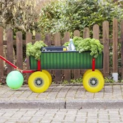 RELAXDAYS Roue De Diable, 2x Roue De Brouette Caoutchouc, 3.00-4", 260 X 85 Mm, Pour Axe De 20 Mm, Noir-rouge -chariot de jardin Soldes 2024 45813394 4