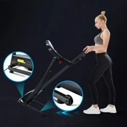 ORGANNICE Tapis De Course Pliable Pour La Maison, ¨¦quipement D'exercice Avec Application T¨¦l¨¦chargeable, Connectivit¨¦ USB Bluetooth Et AUX £¬ Affichage LED, Noir - Noir -chariot de jardin Soldes 2024 45951572 3