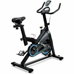 ORGANNICE Vélo D'appartement De Cardio-training Avec Console LCD Et Volant D'inertie De 10 Kg, Siège Et Guidon Réglables - Bleu -chariot de jardin Soldes 2024 45951584 3