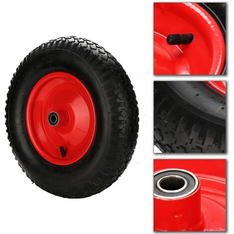 Hengda 480 / 400-8 Roue De Brouette En PU Gonflable Avec Pneumatiques Roue De Secours Avec Axe | Axe Ø 390 Mm Pour Charrettes à Bras 4 Hengda 480 / 400-8 Roue De Brouette En PU Gonflable Avec Pneumatiques Roue De Secours Avec Axe | Axe Ø 390 Mm Pour Charrettes à Bras – Image 4
