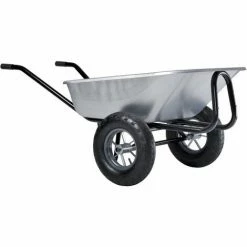 FP Brouette Expert Twin Galv. 150 L, Roue Gonflable