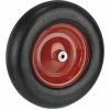 Relaxdays Roue De Brouette 4.80 4.00-8, Pneu De Rechange, Caoutchouc, Jante Acier, Increvable, Charge 120 Kg, Noir/rouge